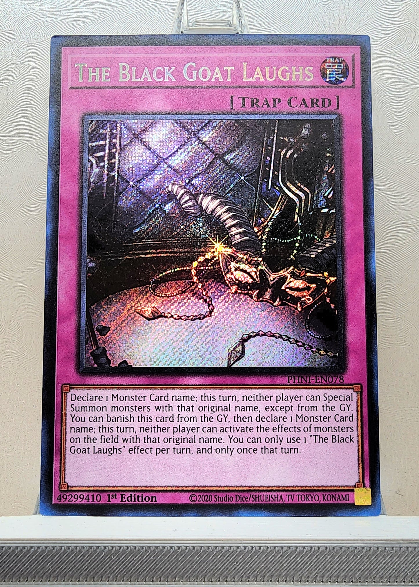 Yugioh! 1x The Black Goat Laughs (PHNI - Secret Rare) 1st Edition