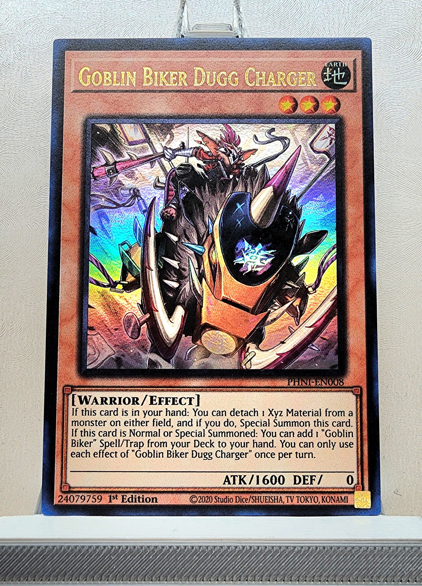 Yugioh! 1x Goblin Biker Dugg Charger (PHNI - Ultra Rare) 1st Edition