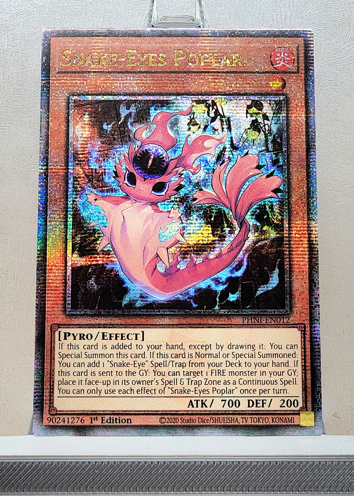 Yugioh! 1x Snake-Eyes Poplar (PHNI - Quarter Century Secret Rare) 1st Edition