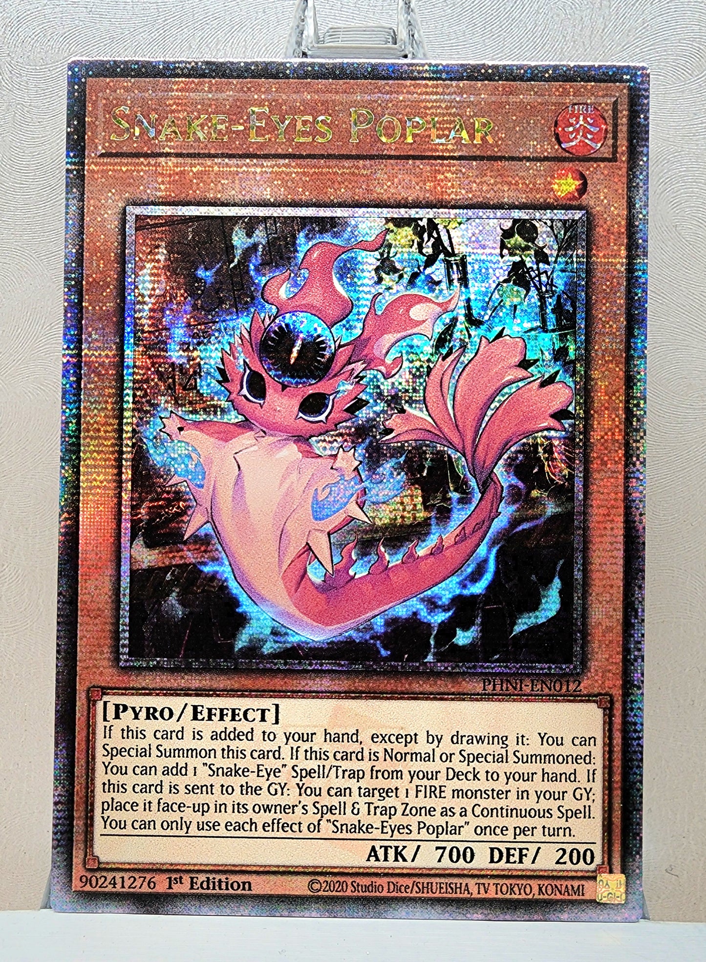 Yugioh! 1x Snake-Eyes Poplar (PHNI - Quarter Century Secret Rare) 1st Edition