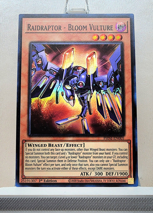 Yugioh! 1x Raidraptor - Bloom Vulture (PHNI - Super Rare) 1st Edition