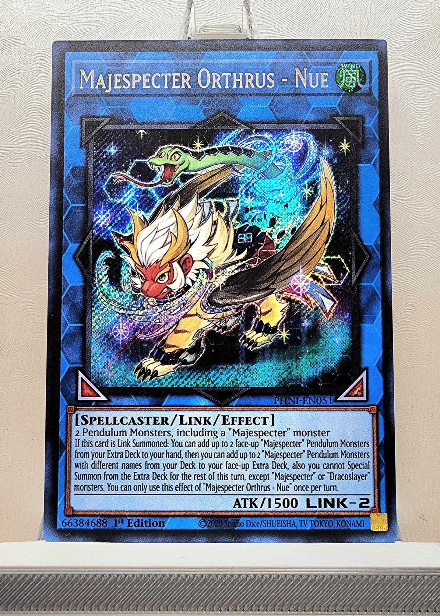 Yugioh! 1x Majespecter Orthrus - Nue (PHNI - Secret Rare) 1st Edition