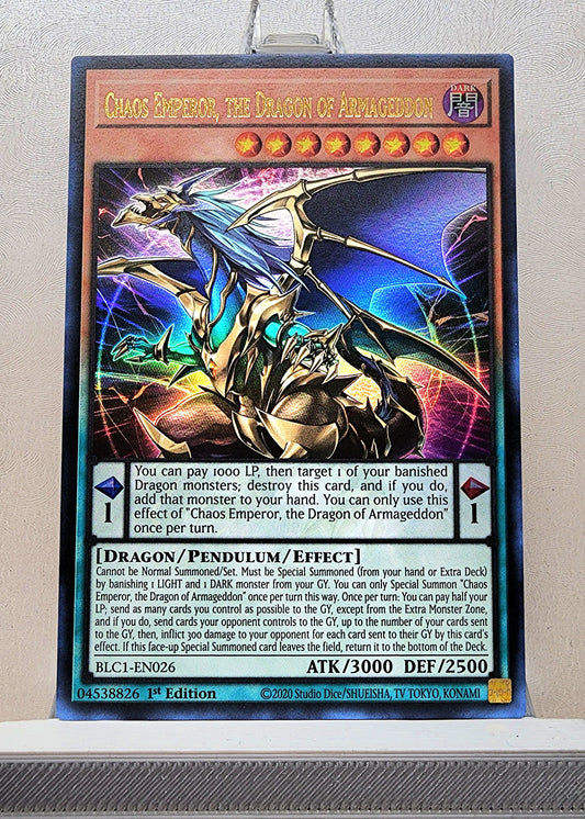 Yugioh! 1x Chaos Emperor, the Dragon of Armageddon (BLC1 - Ultra Rare) 1st Edition