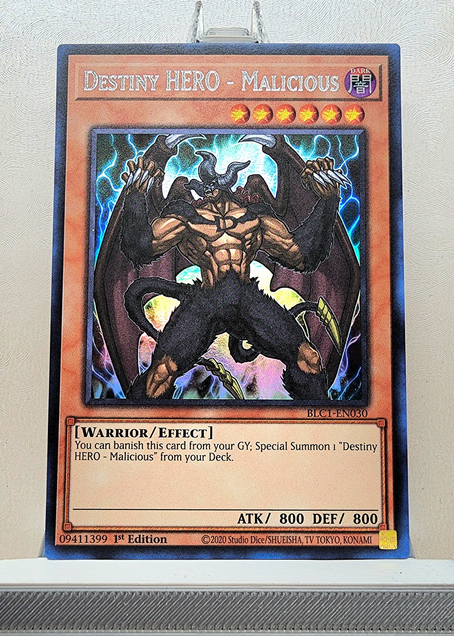 Yugioh! 1x Destiny HERO - Malicious (BLC1 - Ultra Rare) 1st Edition