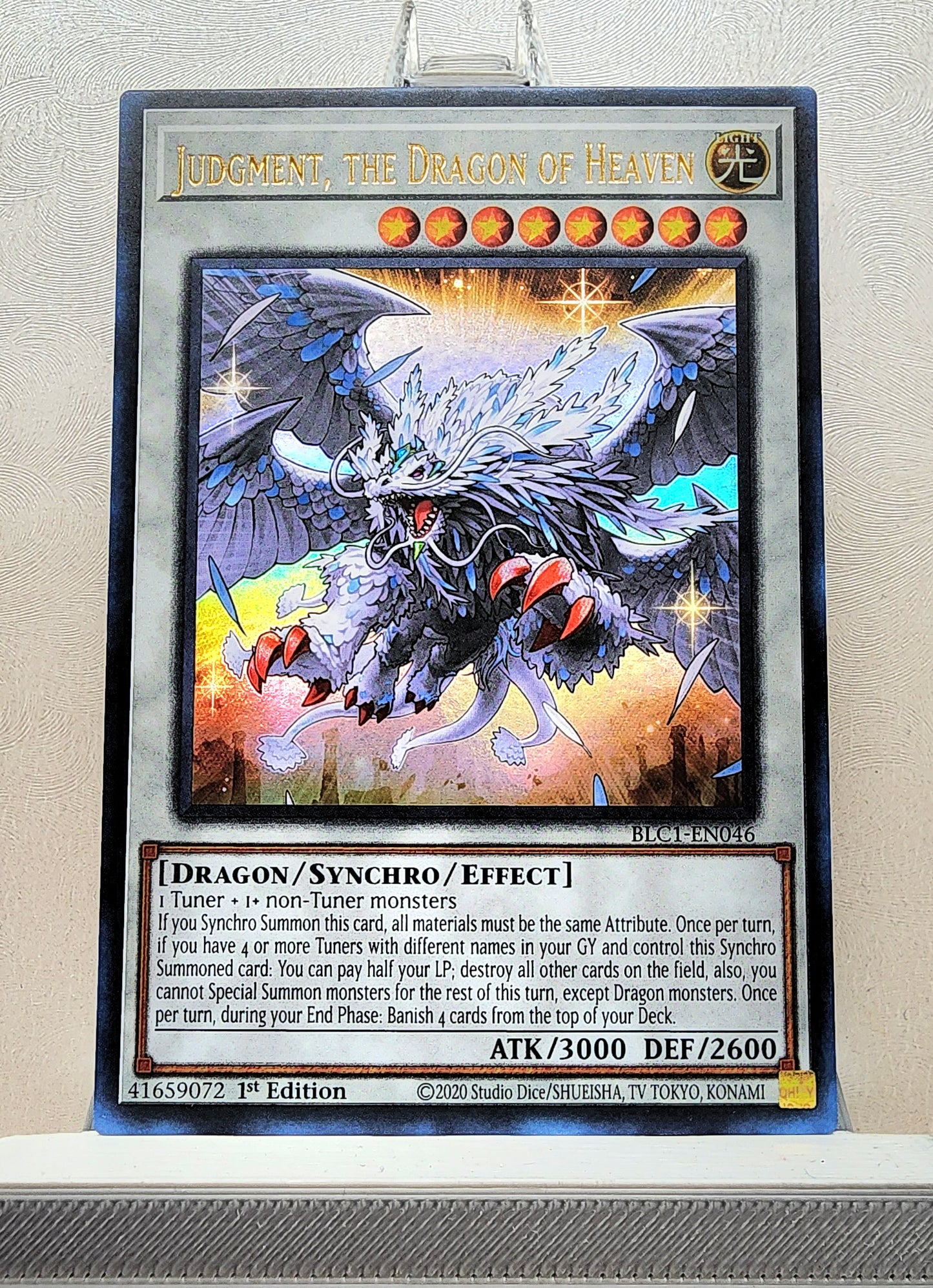 Yugioh! 1x Judgment, the Dragon of Heaven (BLC1 - Ultra Rare) 1st Edition