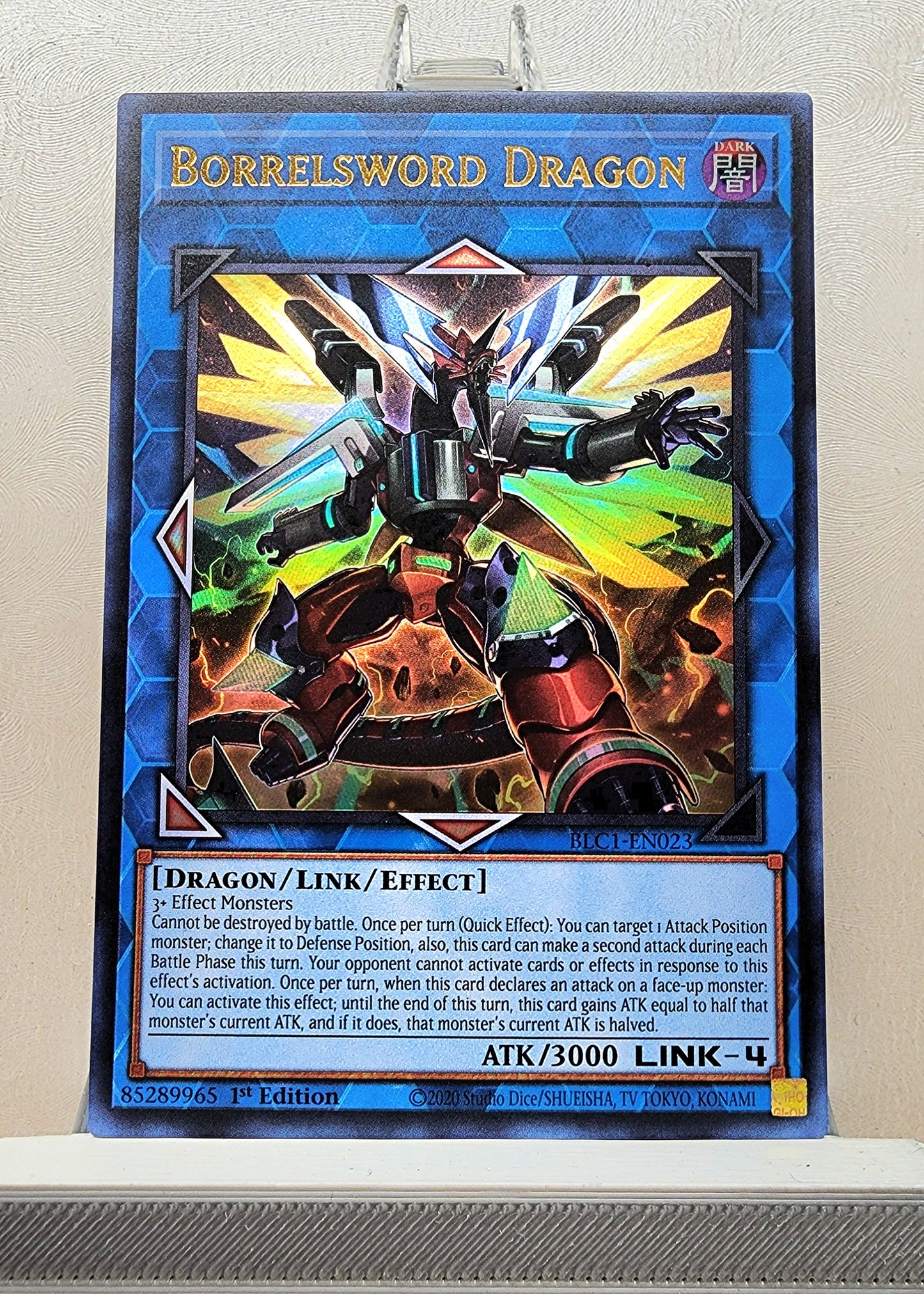 Yugioh! 1x Borrelsword Dragon Alt Art (BLC1 - Ultra Rare) 1st Edition