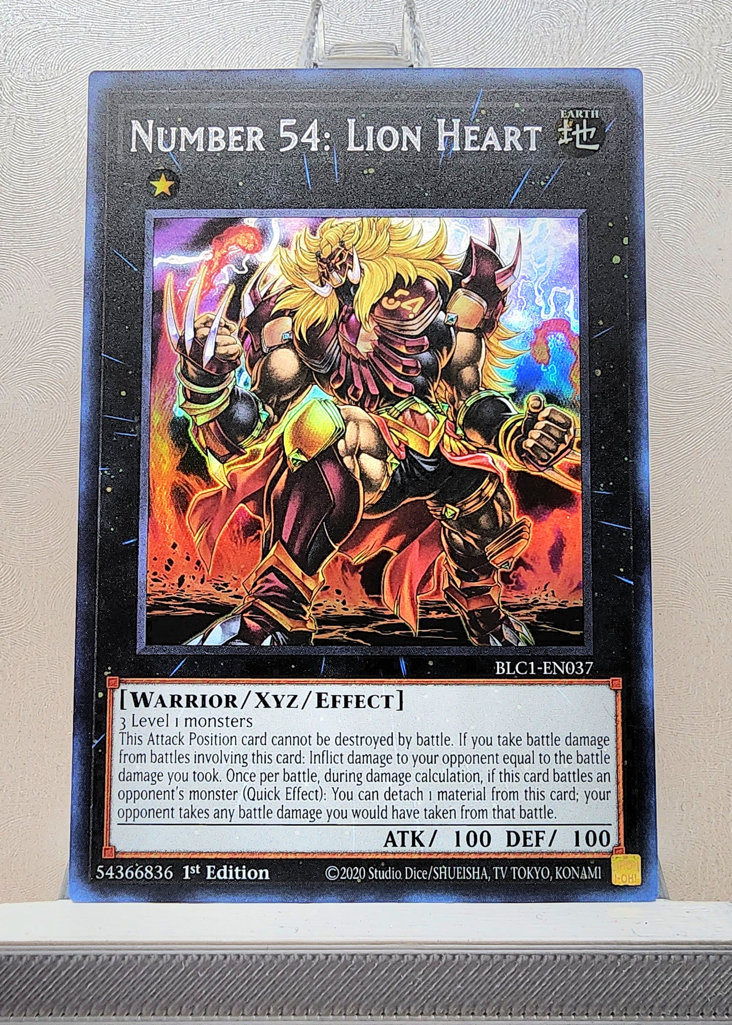 Yugioh! 1x Number 54: Lion Heart (BLC1 - Ultra Rare) 1st Edition