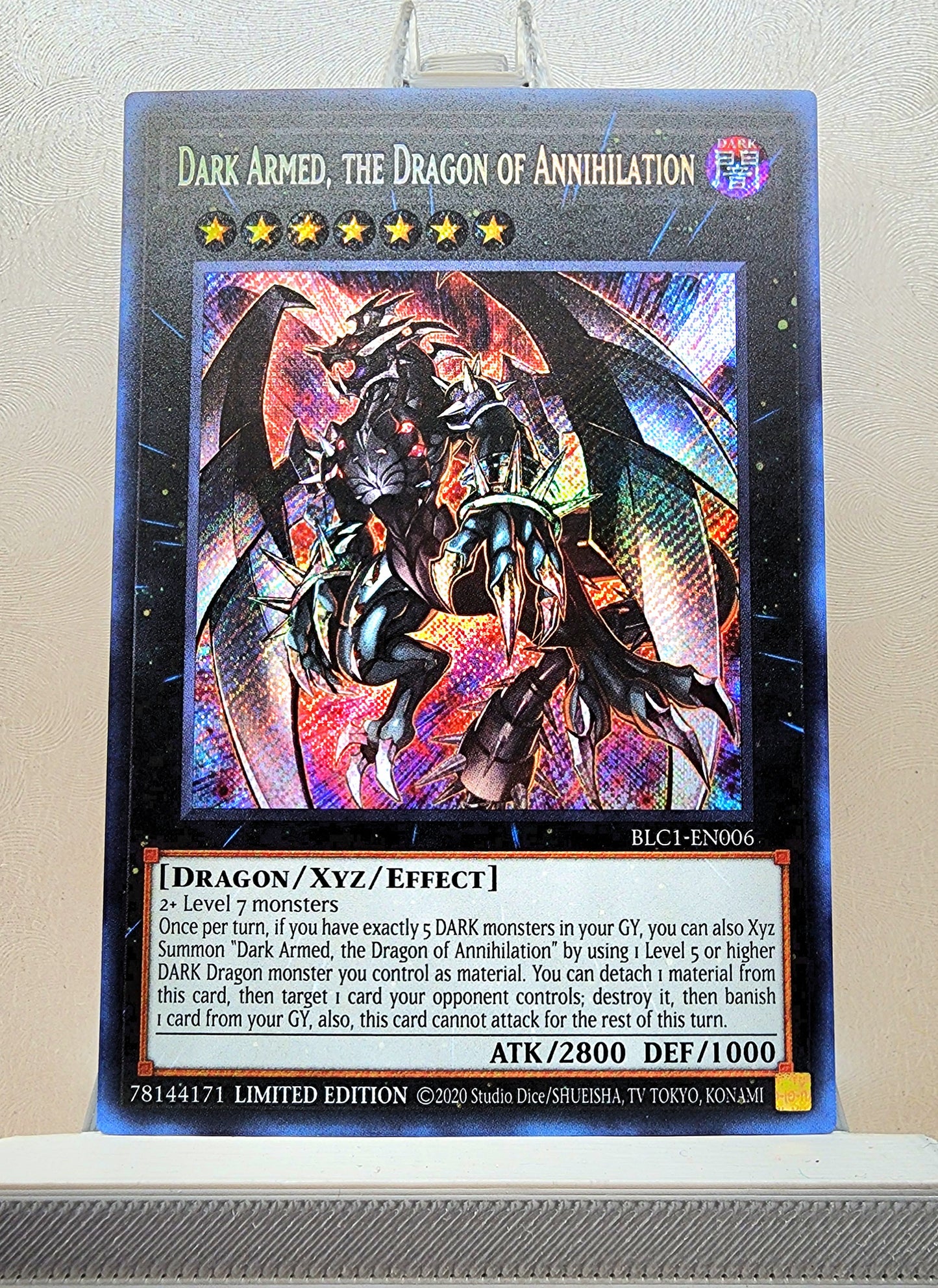 Yugioh! 1x Dark Armed, the Dragon of Annihilation (BLC1 - Secret Rare) Limited Edition