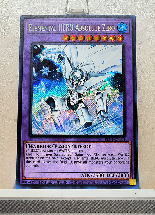 Yugioh! 1x Elemental HERO Absolute Zero (BLC1 - Secret Rare) Limited Edition