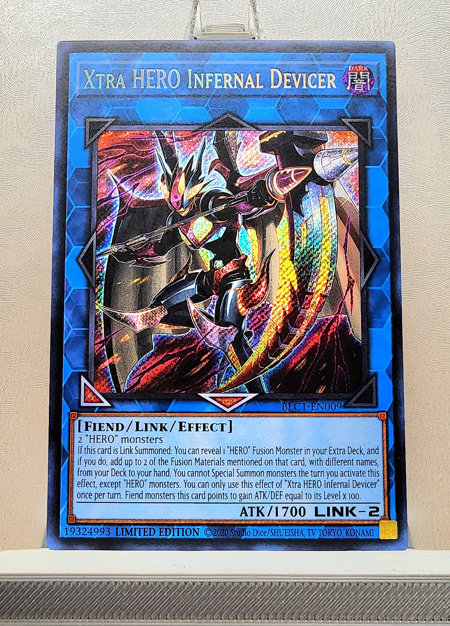 Yugioh! 1x Xtra HERO Infernal Devicer (BLC1 - Secret Rare) Limited Edition