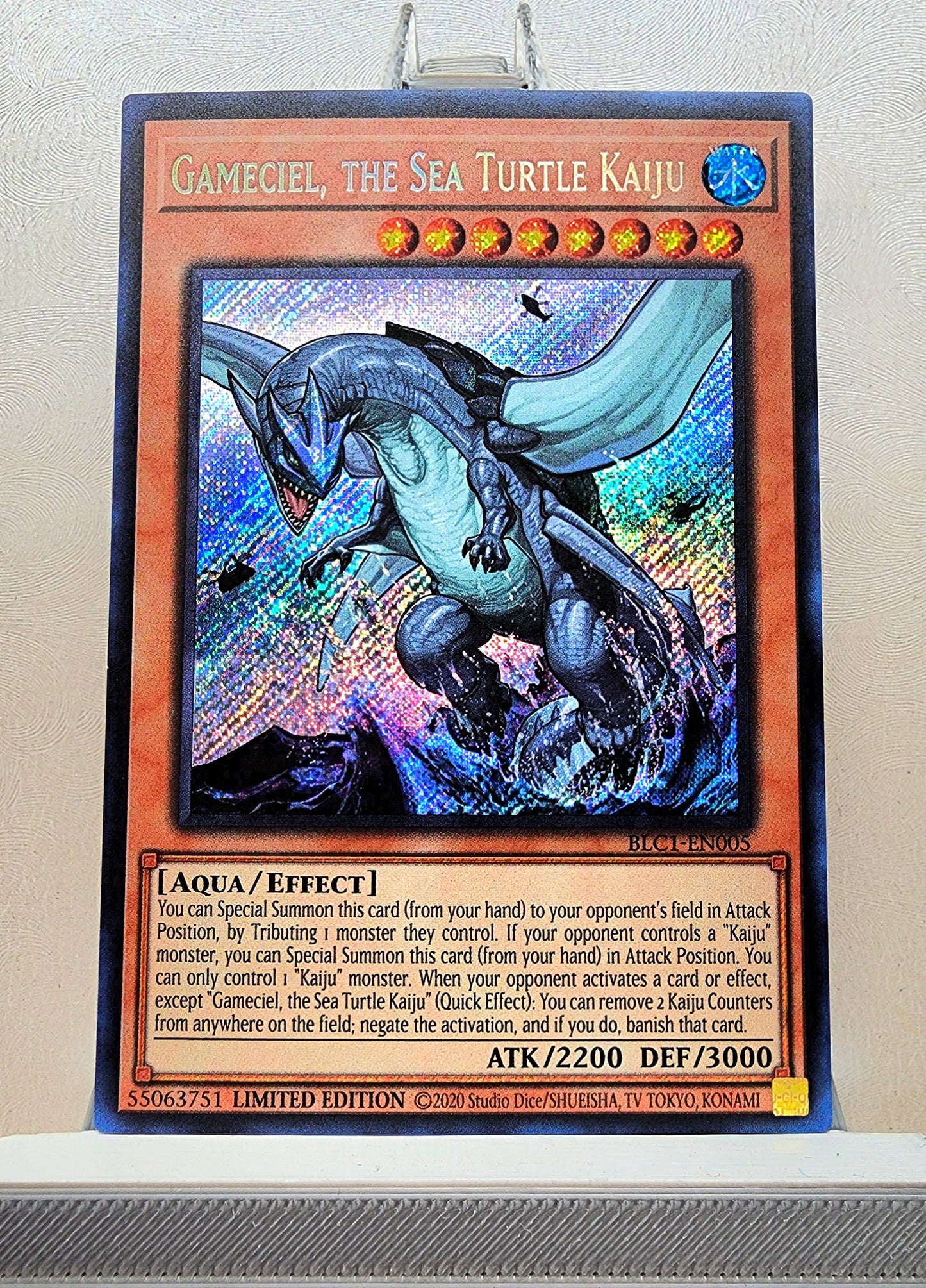 Yugioh! 1x Gameciel, the Sea Turtle Kaiju (BLC1 - Secret Rare) Limited Edition