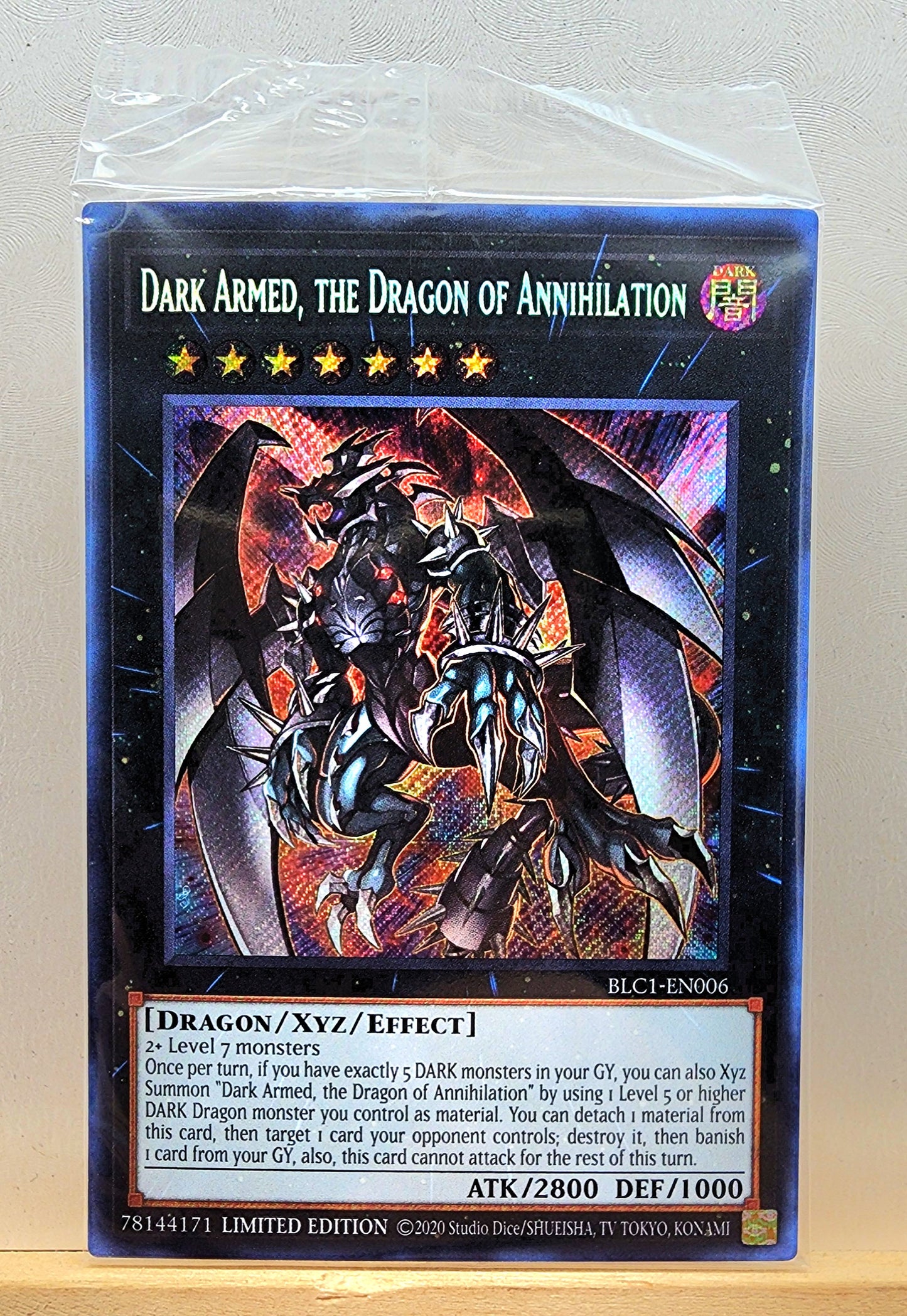 Yugioh! 1x Dark Armed, the Dragon of Annihilation (BLC1 - Secret Rare) Limited Edition