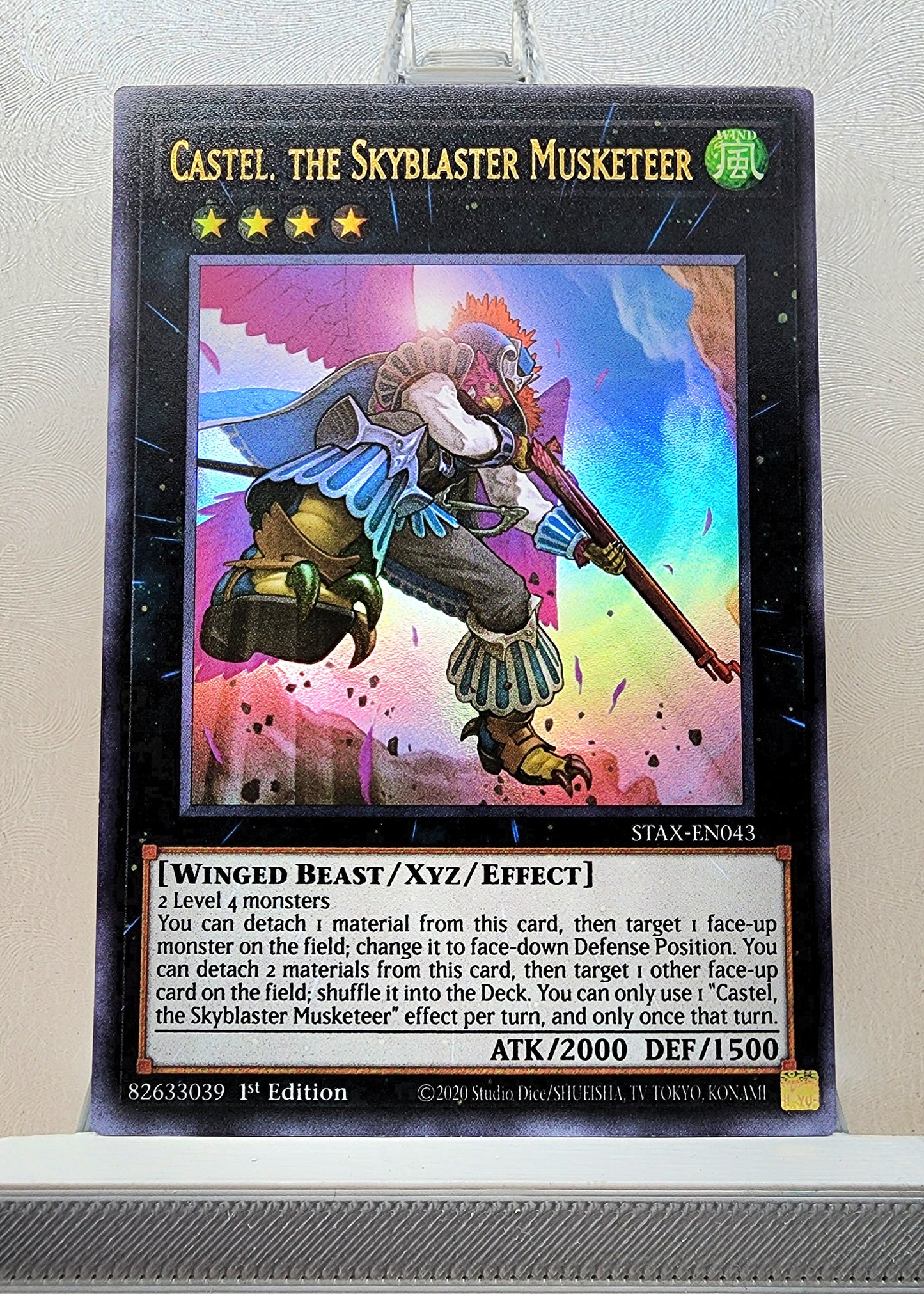 Yugioh! 1x Castel, the Skyblaster Musketeer (STAX - Ultra Rare) 1st Edition