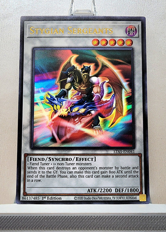 Yugioh! 1x Stygian Sergeants (STAS - Ultra Rare) 1st Edition