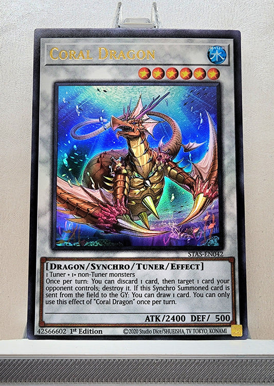 Yugioh! 1x Coral Dragon (STAS - Ultra Rare) 1st Edition