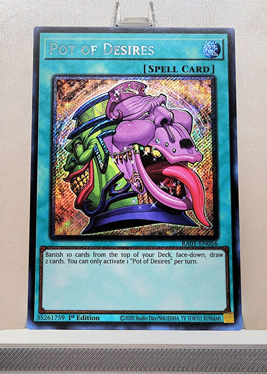 Yugioh! 1x Pot of Desires (RA01 - Platinum Secret Rare) 1st Edition