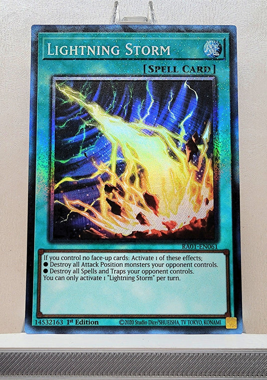 Yugioh! 1x Lightning Storm (RA01 - Prismatic Collectors Rare) 1st Edition