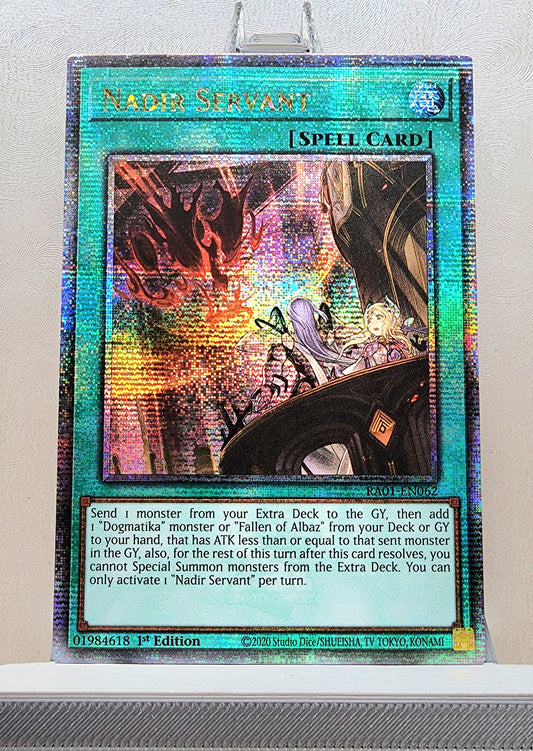 Yugioh! 1x Nadir Servant (RA01 - Quarter Century Secret Rare) 1st Edition