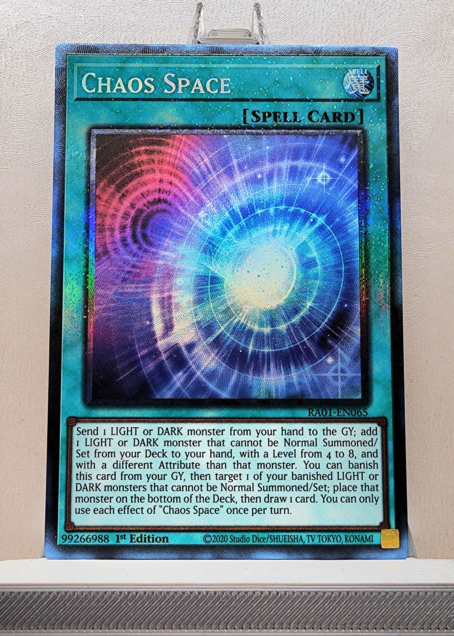 Yugioh! 1x Chaos Space (RA01 - Prismatic Collectors Rare) 1st Edition