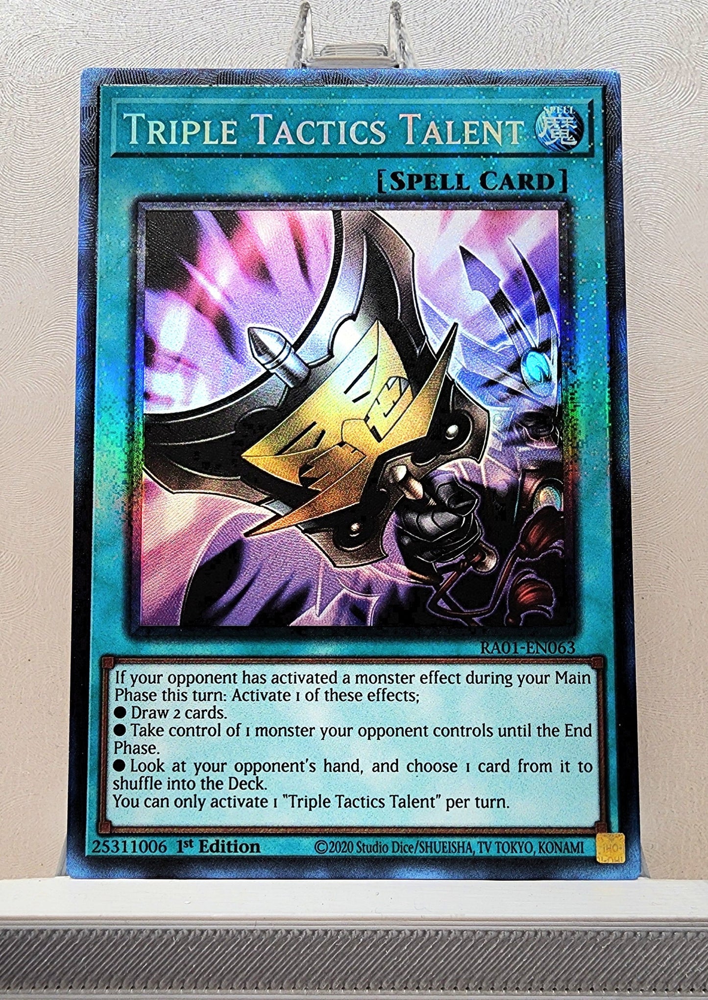 Yugioh! 1x Triple Tactics Talent (RA01 - Prismatic Collectors Rare) 1st Edition