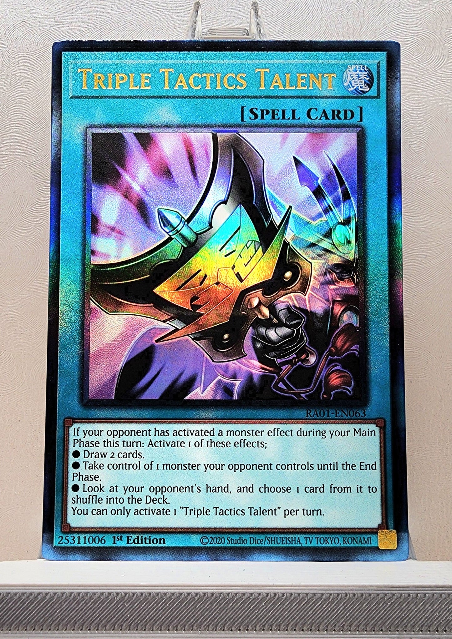 Yugioh! 1x Triple Tactics Talent (RA01 - Prismatic Ultimate Rare) 1st Edition