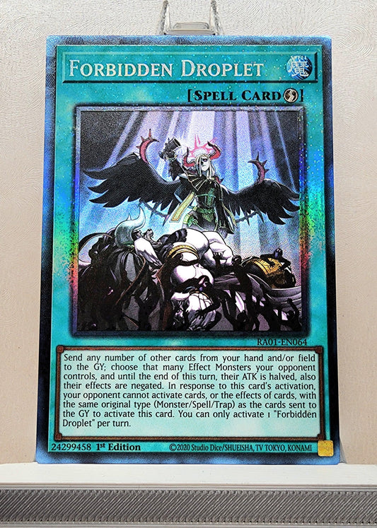 Yugioh! 1x Forbidden Droplet (RA01 - Prismatic Collectors Rare) 1st Edition