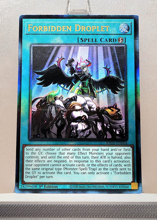 Yugioh! 1x Forbidden Droplet (RA01 - Prismatic Ultimate Rare) 1st Edition