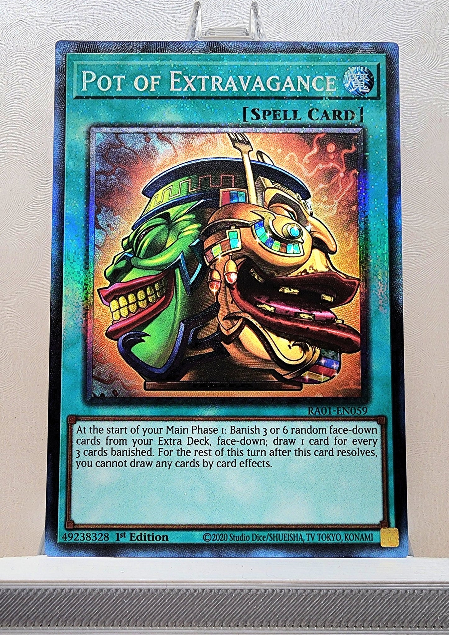 Yugioh! 1x Pot of Extravagance (RA01 - Prismatic Collectors Rare) 1st Edition