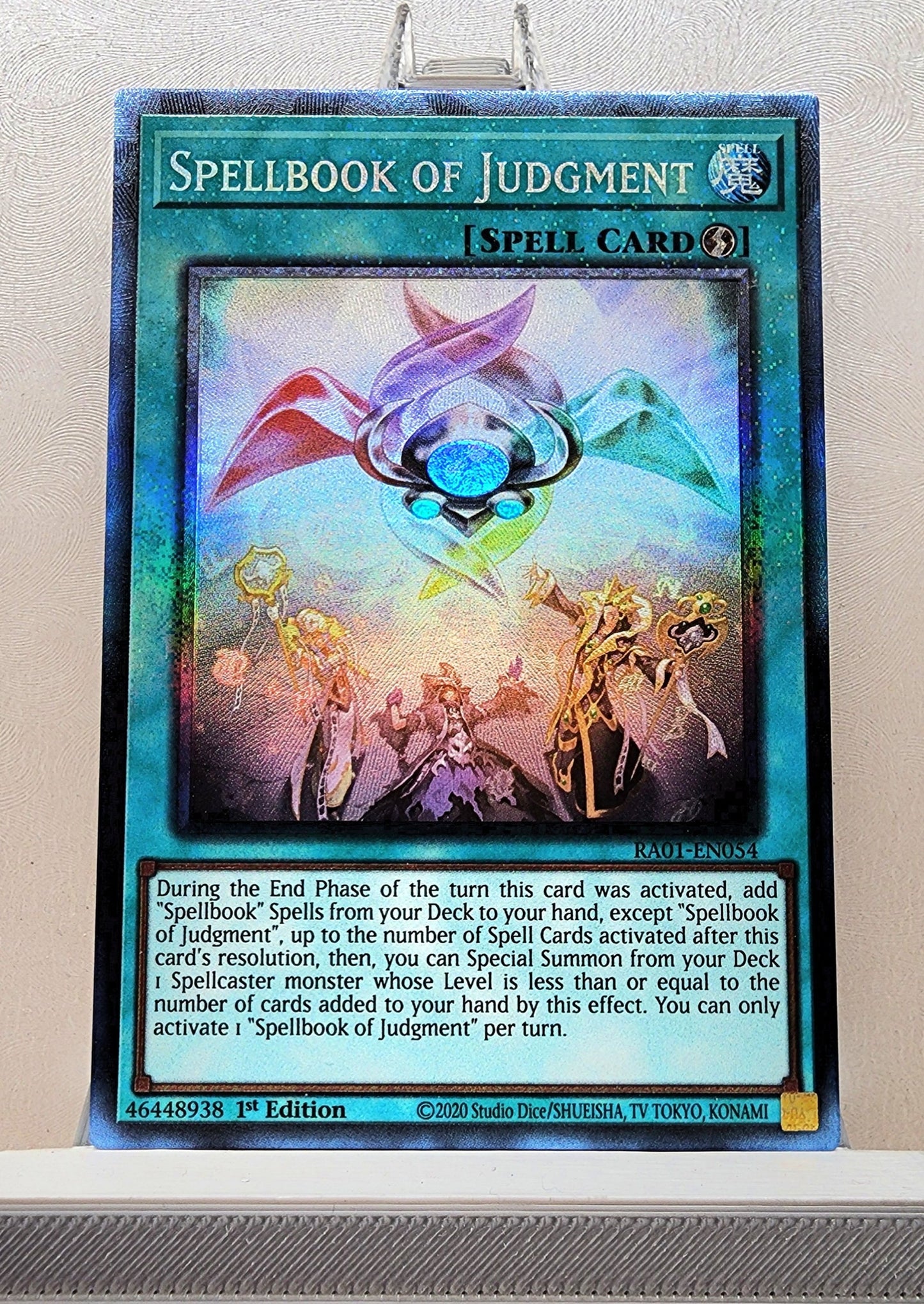 Yugioh! 1x Spellbook of Judgment (RA01 - Prismatic Collectors Rare) 1st Edition