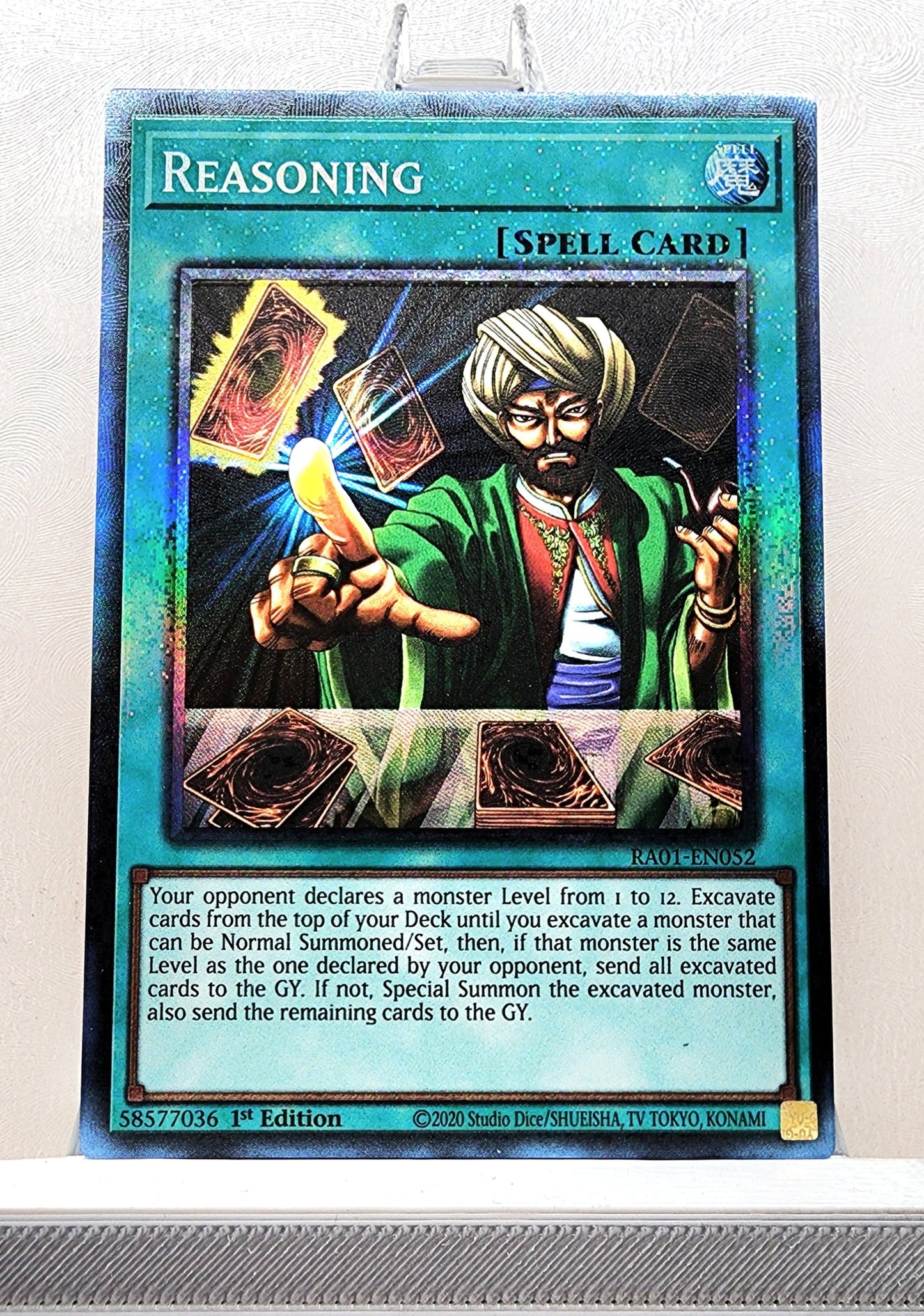 Yugioh! 1x Reasoning (RA01 - Prismatic Collectors Rare) 1st Edition