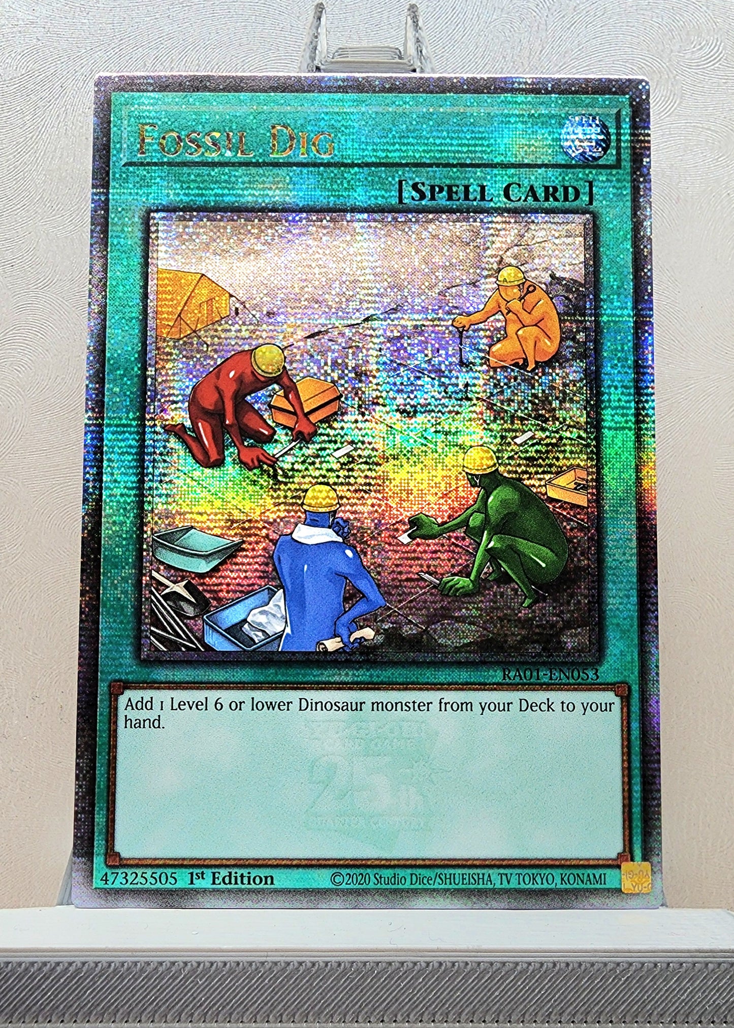 Yugioh! 1x Fossil Dig (RA01 - Quarter Century Secret Rare) 1st Edition