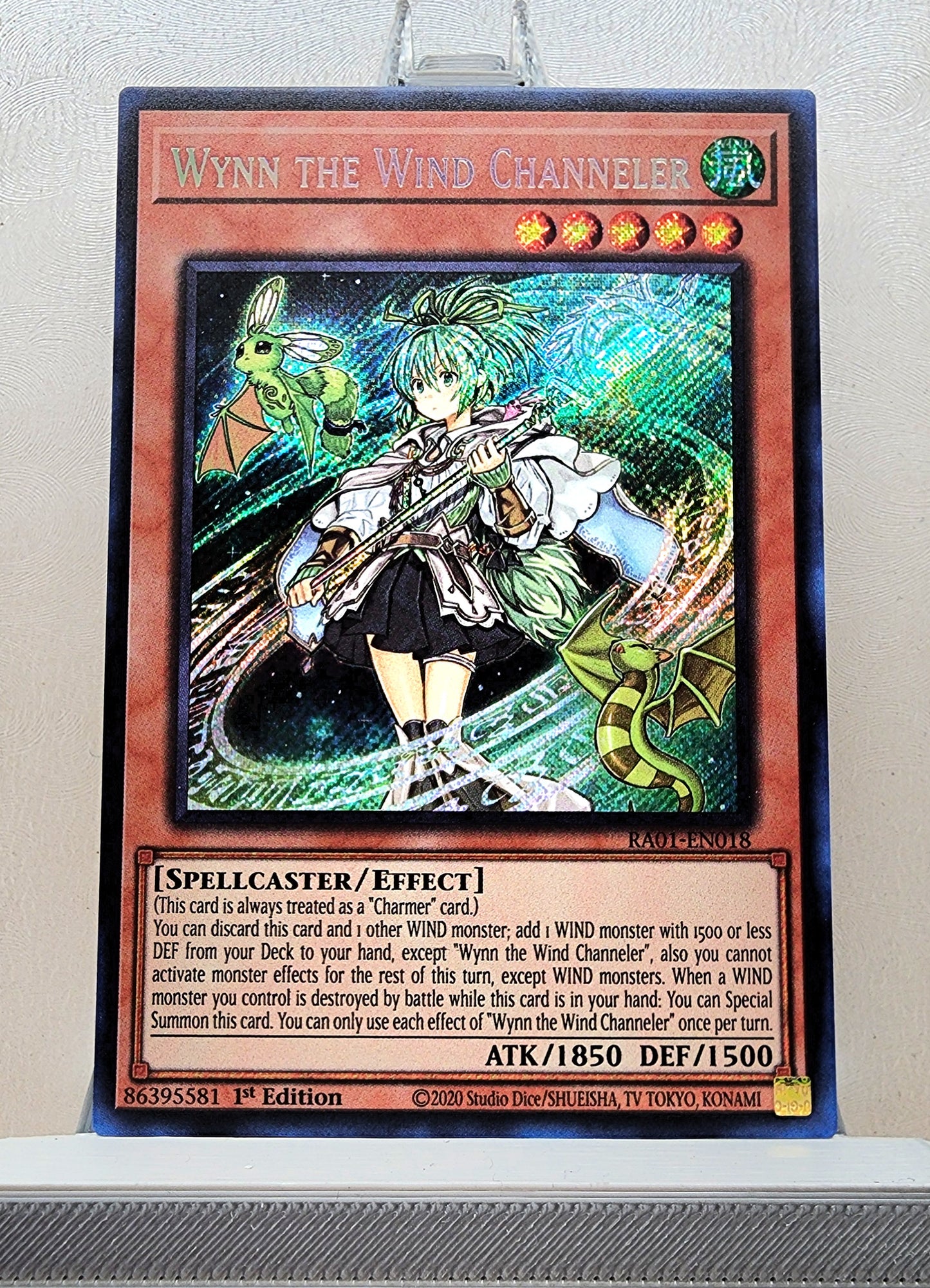 Yugioh! 1x Wynn the Wind Channeler (RA01 - Secret Rare) 1st Edition