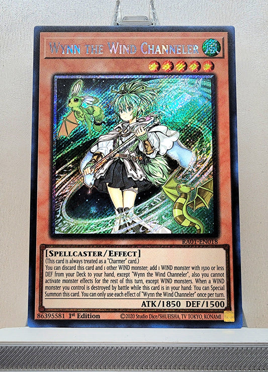 Yugioh! 1x Wynn the Wind Channeler (RA01 - Platinum Secret Rare) 1st Edition