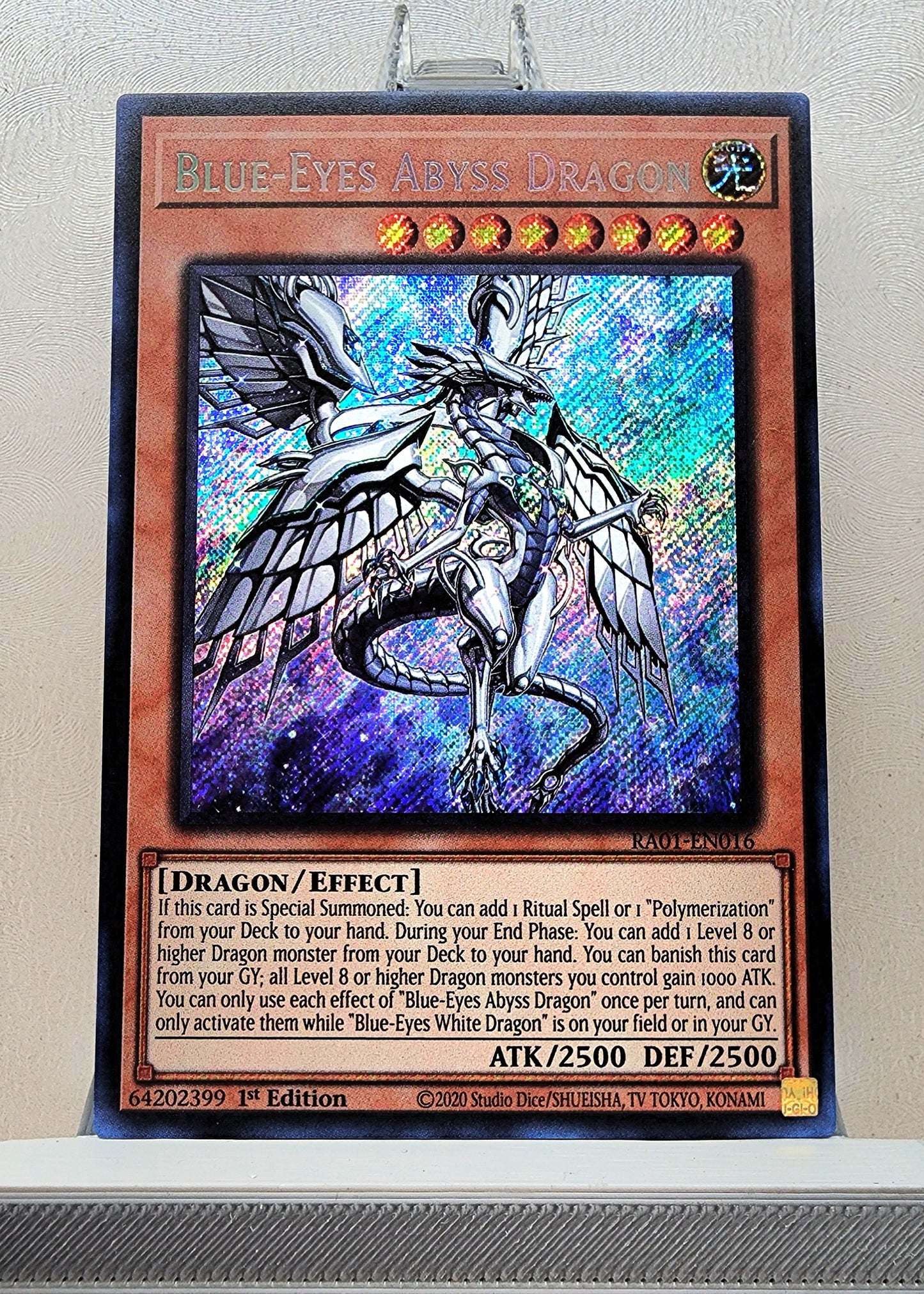 Yugioh! 1x Blue-Eyes Abyss Dragon (RA01 - Secret Rare) 1st Edition