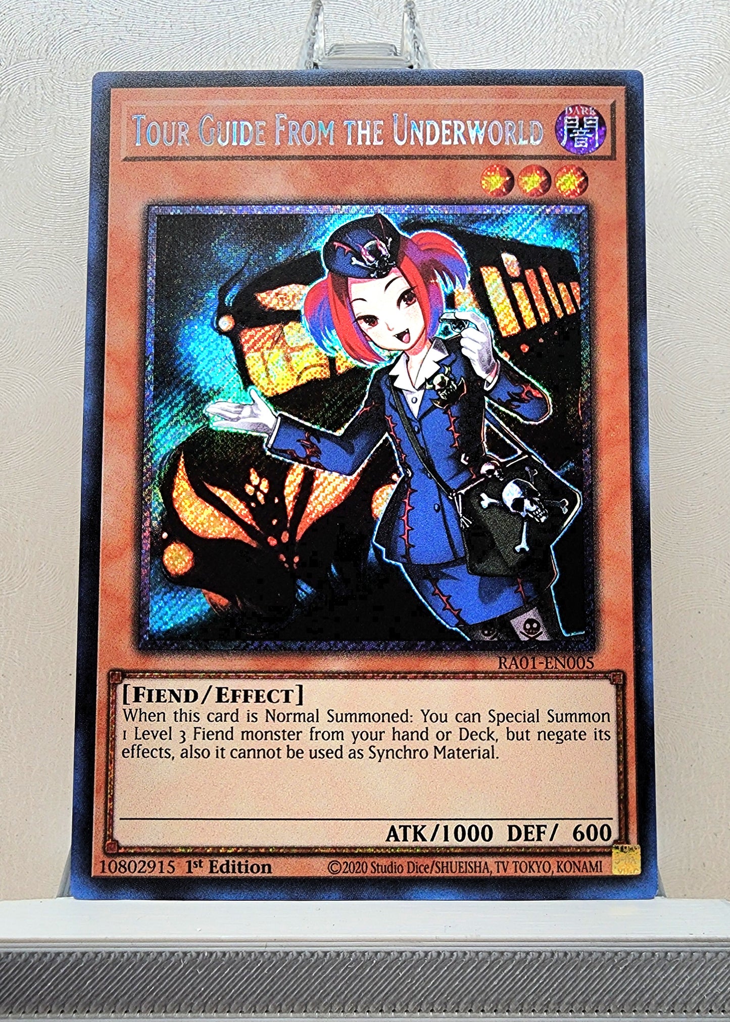 Yugioh! 1x Tour Guide from the Underworld (RA01 - Platinum Secret Rare) 1st Edition