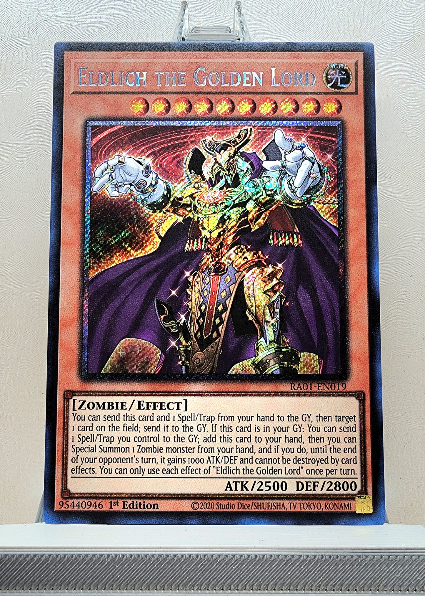 Yugioh! 1x Eldlich the Golden Lord (RA01 - Platinum Secret Rare) 1st Edition