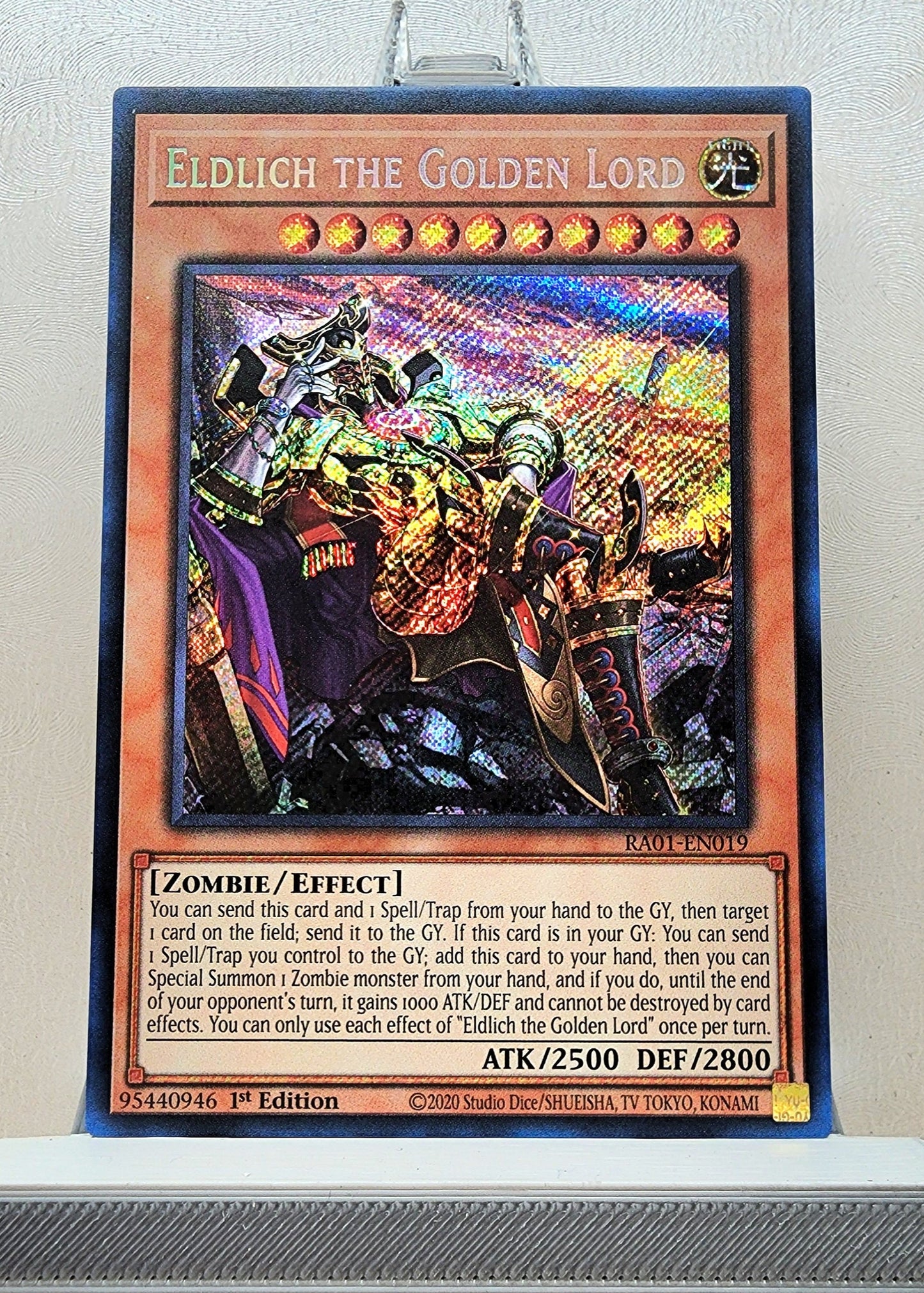 Yugioh! 1x Eldlich the Golden Lord Alt Art (RA01 - Secret Rare) 1st Edition