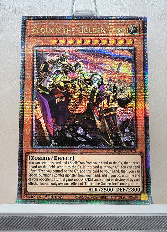 Yugioh! 1x Eldlich the Golden Lord Alt Art (RA01 - Quarter Century Secret Rare) 1st Edition