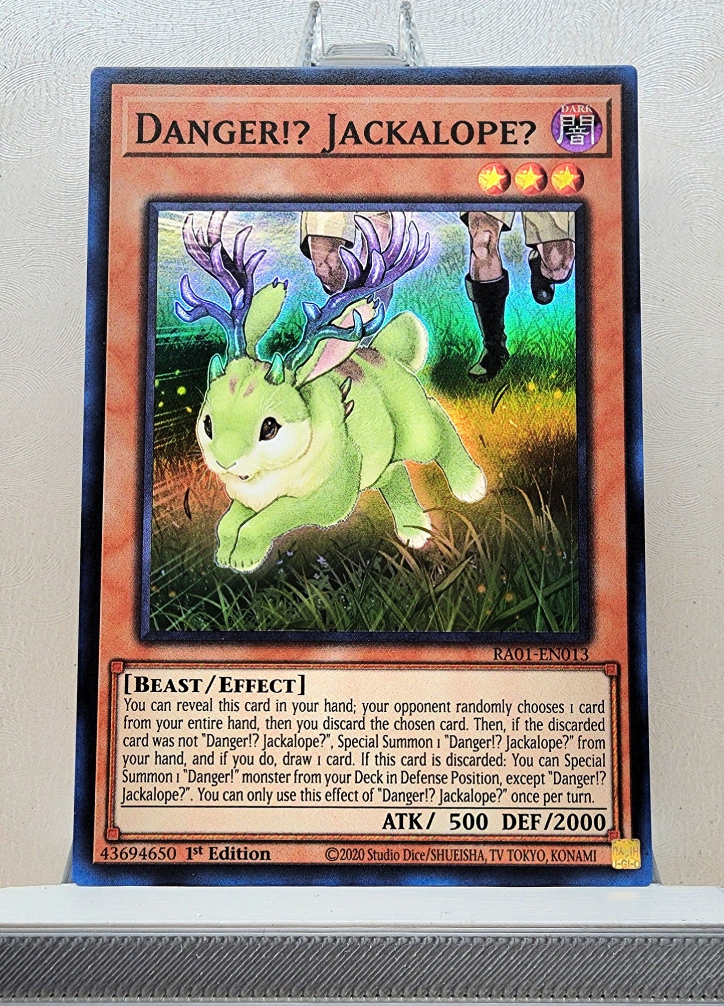 Yugioh! 1x Danger Jackalope (RA01 - Super Rare) 1st Edition