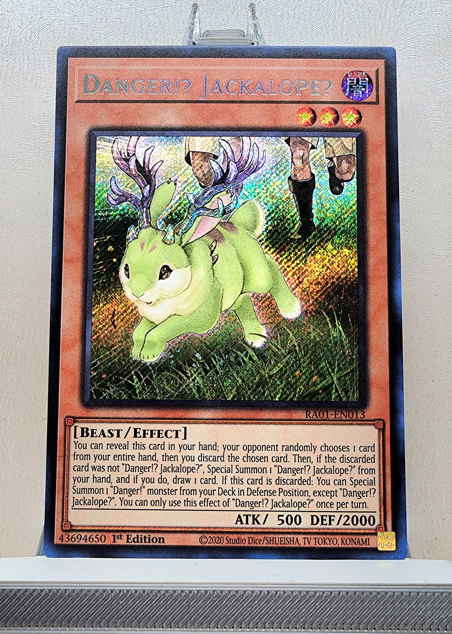 Yugioh! 1x Danger Jackalope (RA01 - Secret Rare) 1st Edition