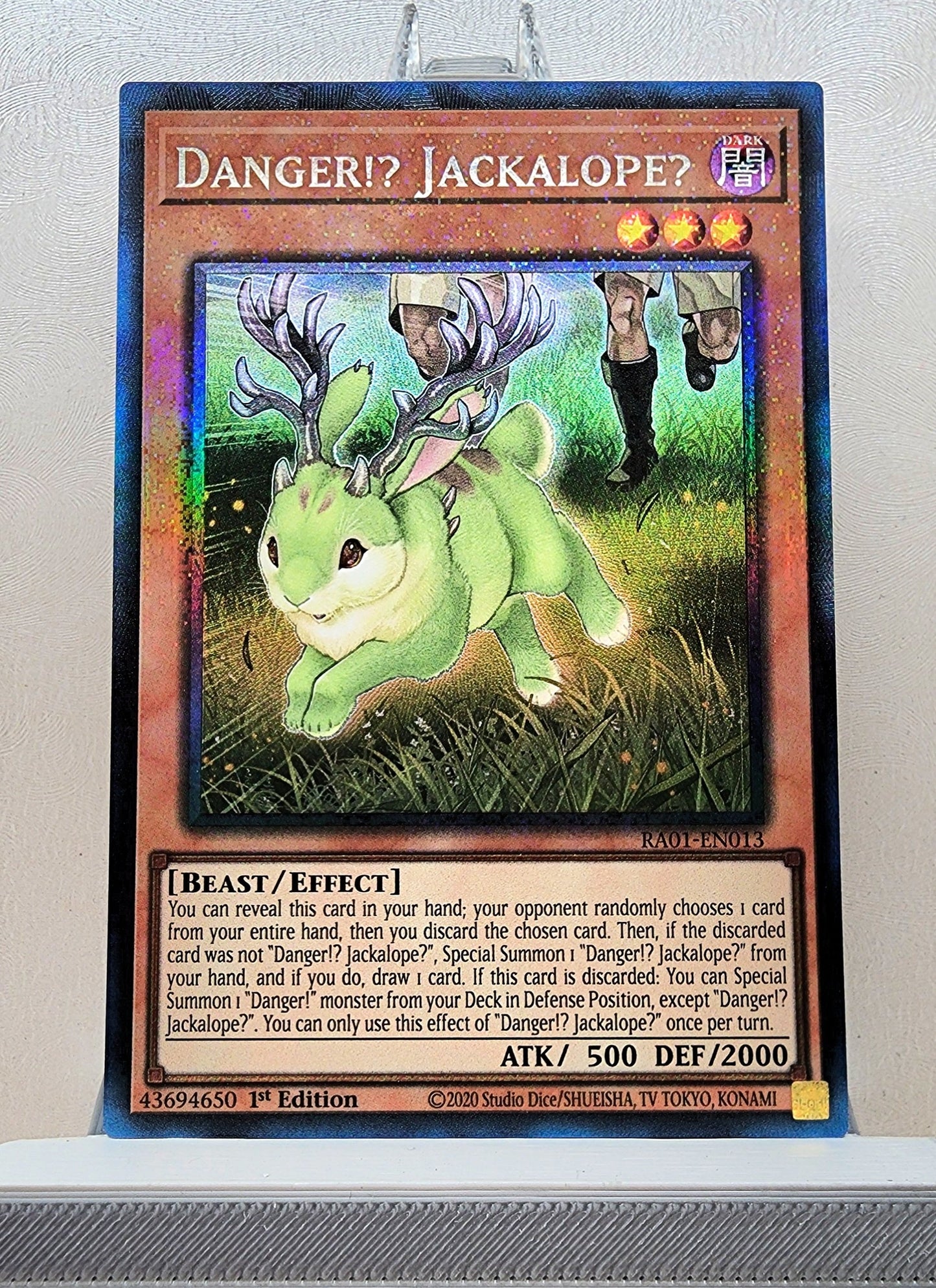 Yugioh! 1x Danger Jackalope (RA01 - Prismatic Collectors Rare) 1st Edition