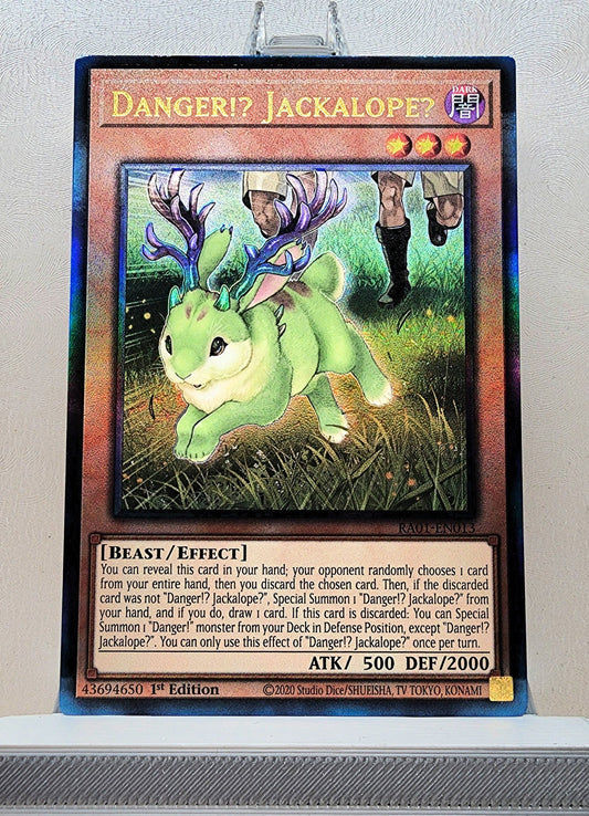 Yugioh! 1x Danger Jackalope (RA01 - Prismatic Ultimate Rare) 1st Edition