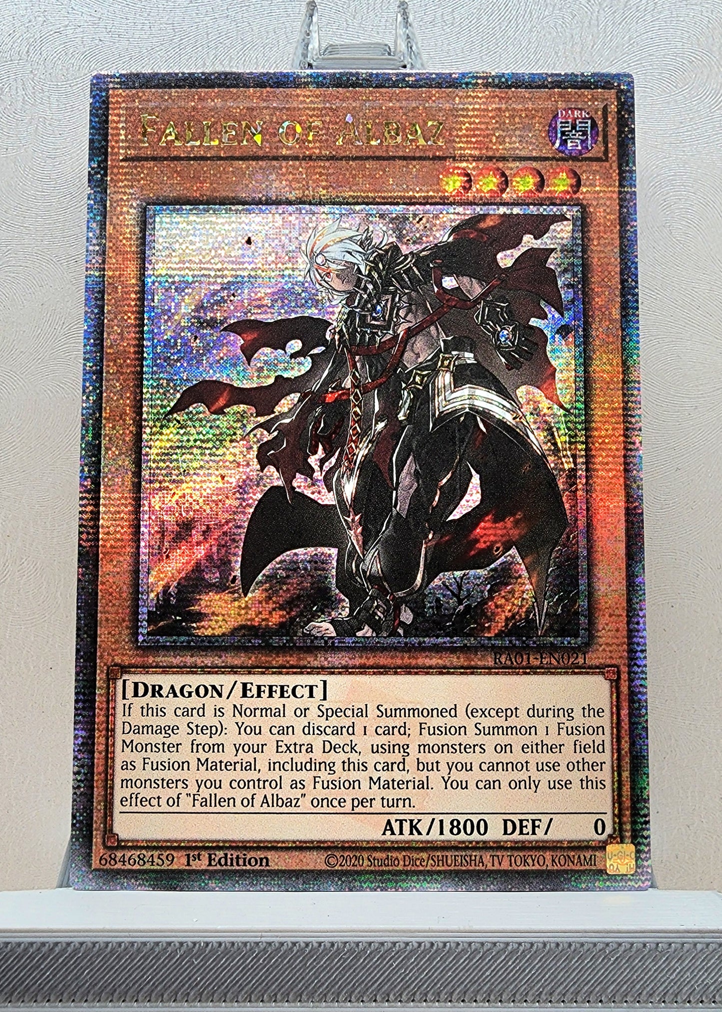 Yugioh! 1x Fallen of Albaz (RA01 - Quarter Century Secret Rare) 1st Edition