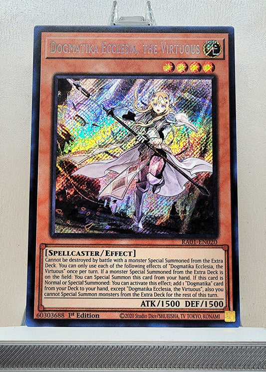 Yugioh! 1x Dogmatika Ecclesia, the Virtuous (RA01 - Secret Rare) 1st Edition