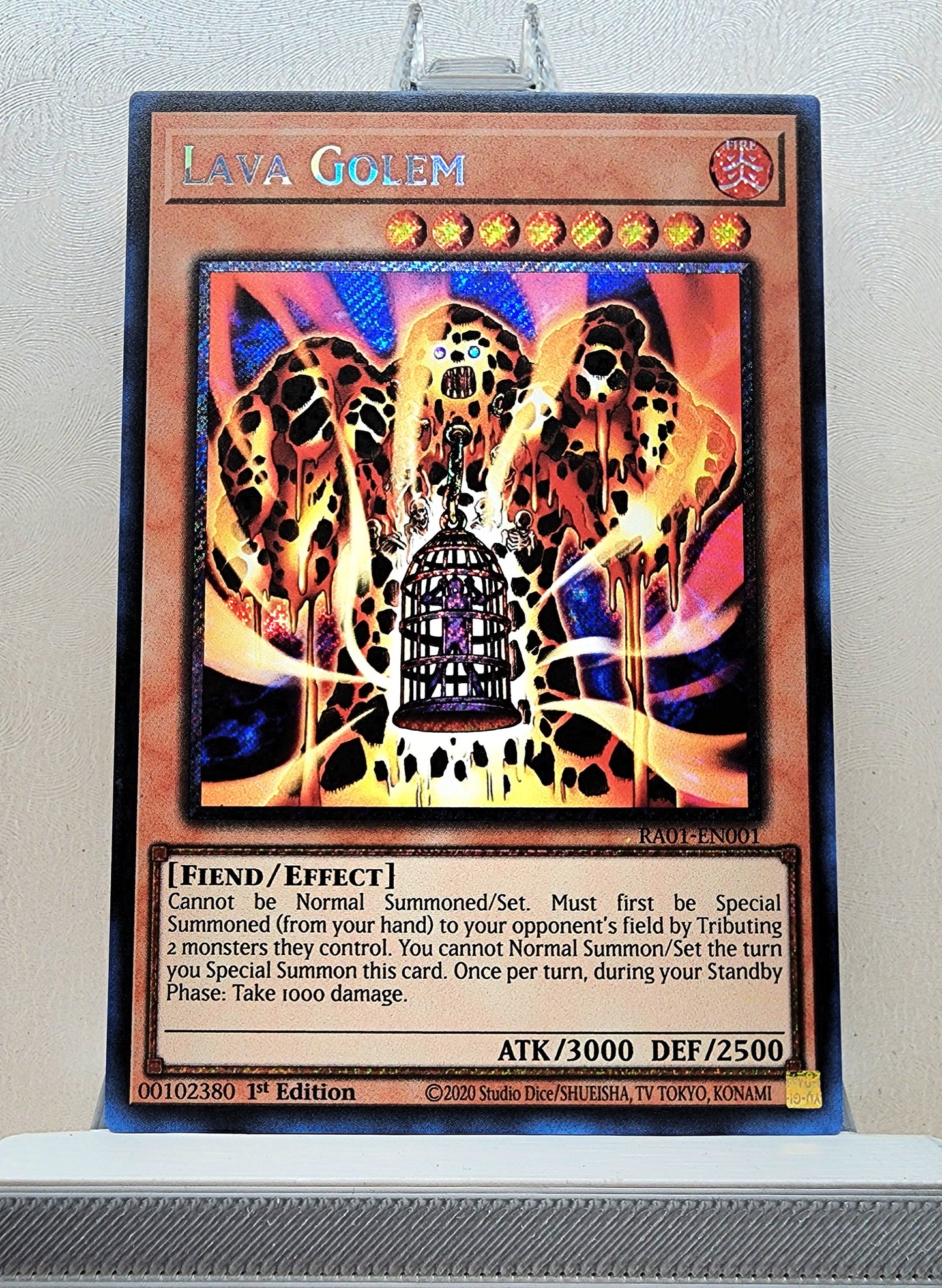 Yugioh! 1x Lava Golem (RA01 - Platinum Secret Rare) 1st Edition