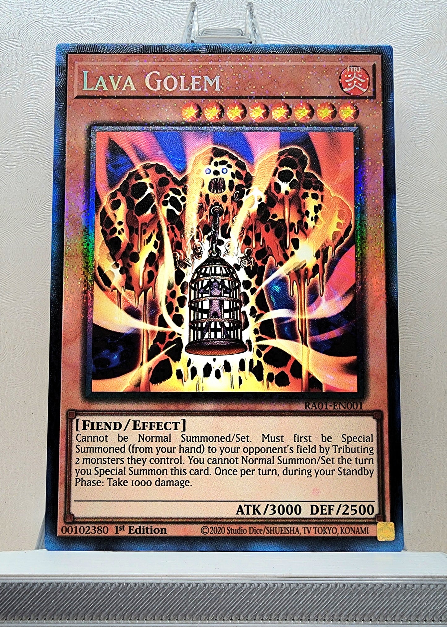 Yugioh! 1x Lava Golem (RA01 - Prismatic Collectors Rare) 1st Edition