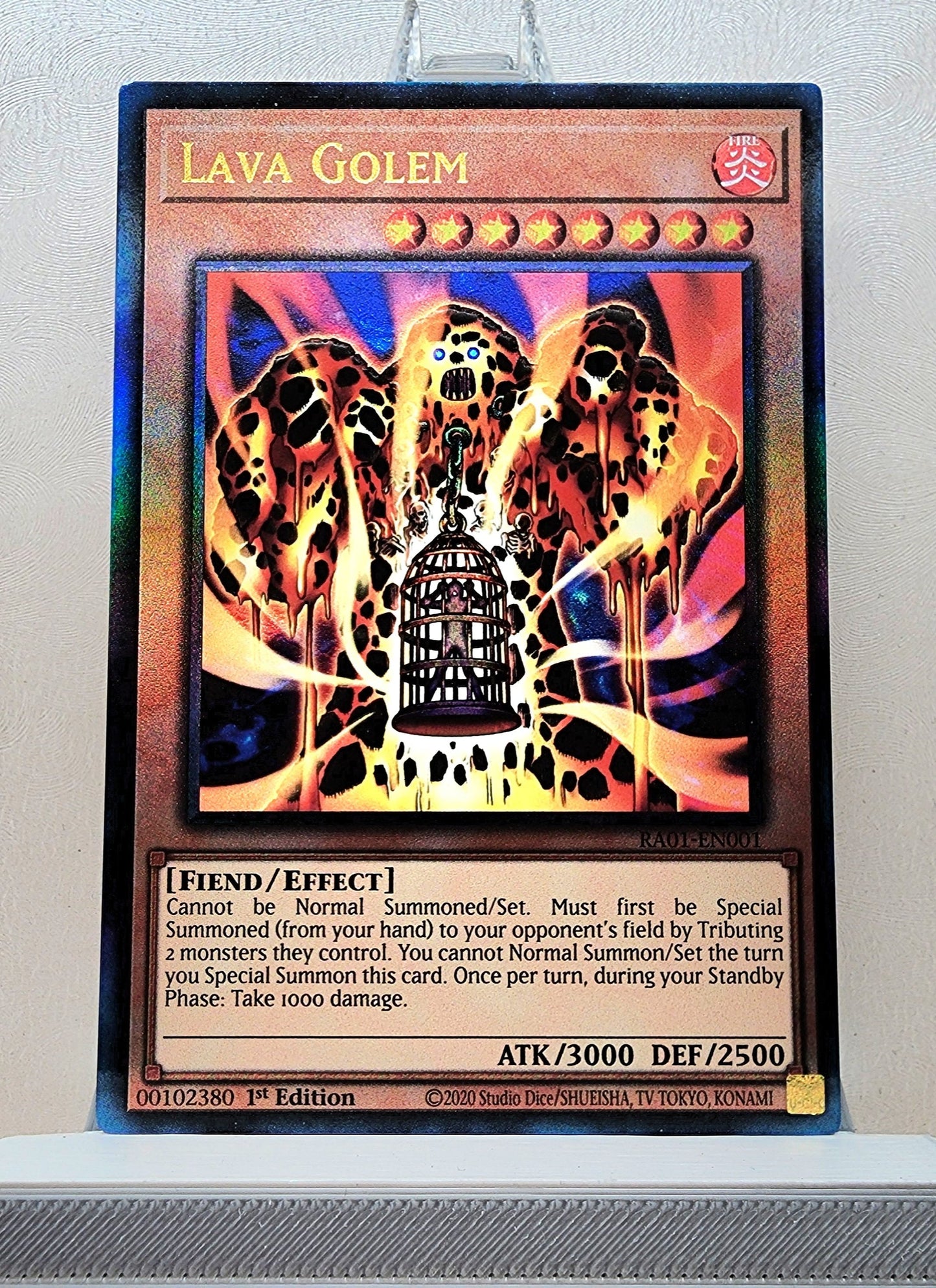 Yugioh! 1x Lava Golem (RA01 - Prismatic Ultimate Rare) 1st Edition