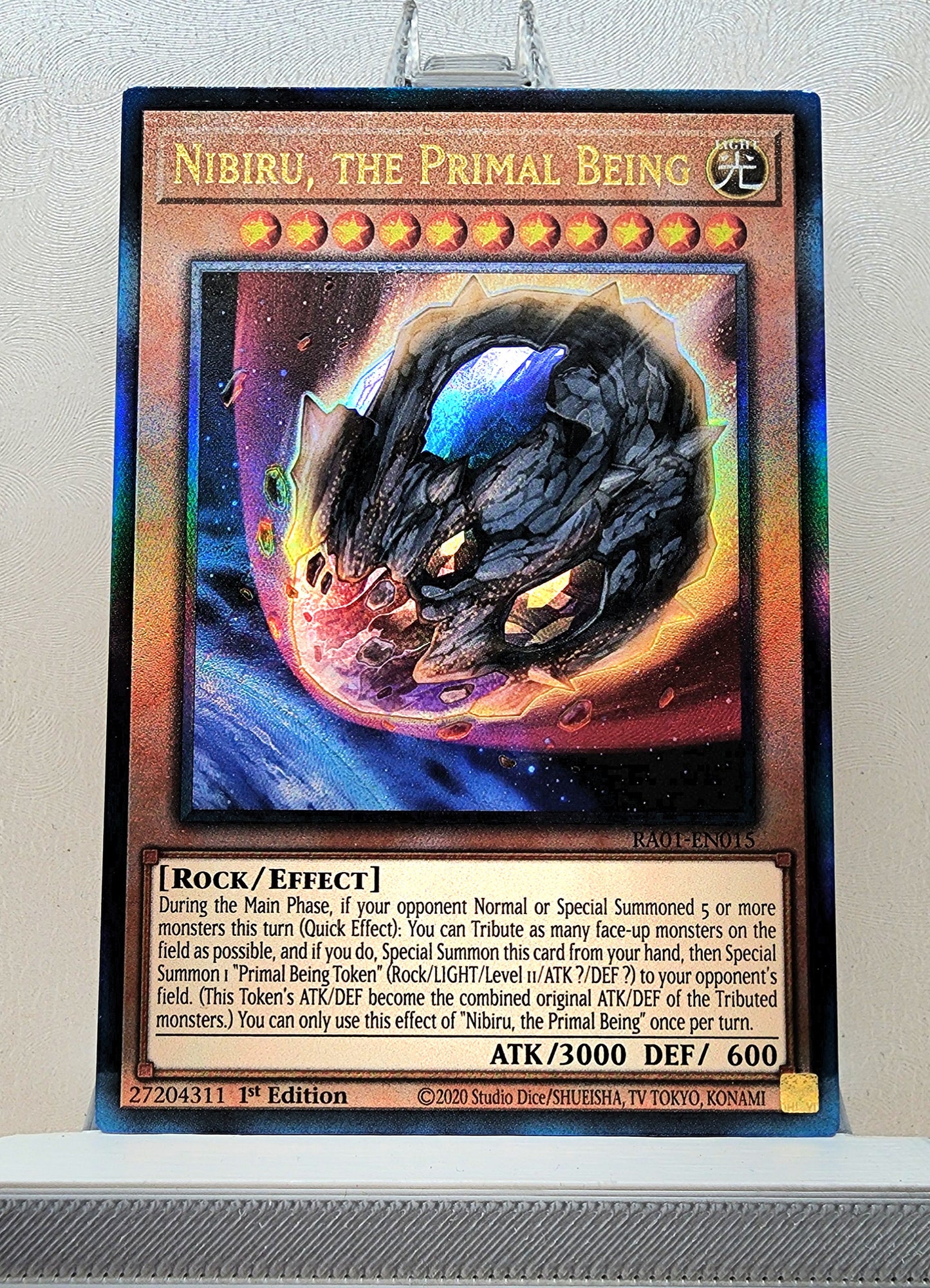 Yugioh! 1x Nibiru, the Primal Being (RA01 - Prismatic Ultimate Rare) 1st Edition