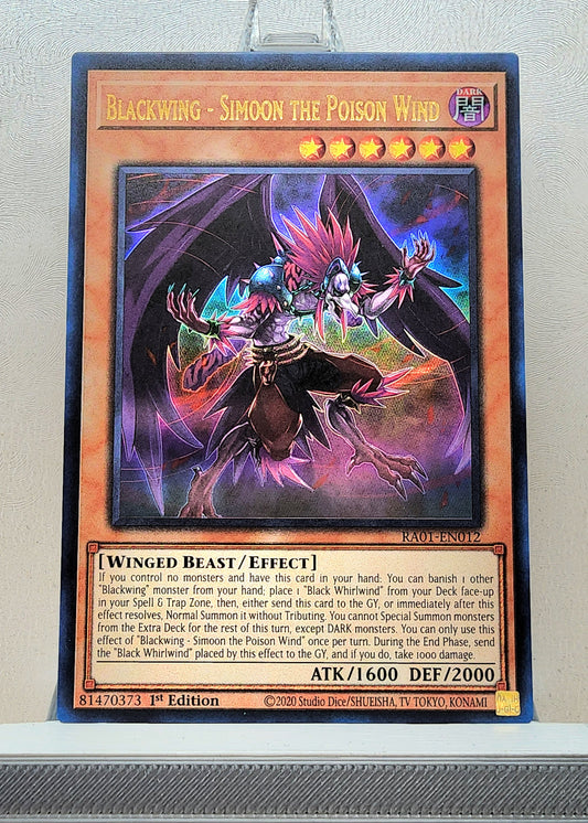 Yugioh! 1x Blackwing - Simoon the Poison Wind (BLCR/RA01 - Ultra Rare) 1st Edition