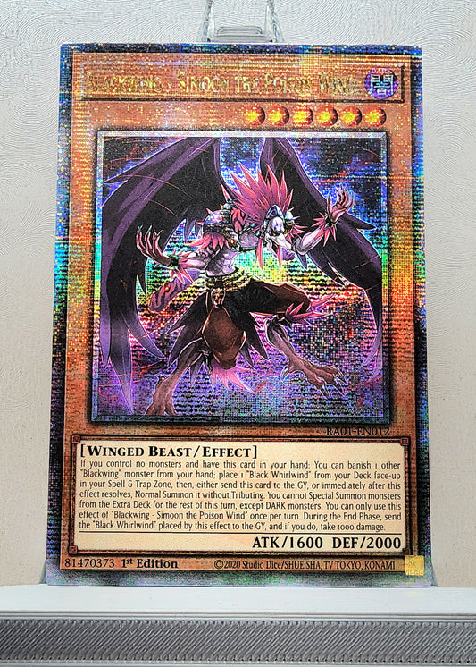 Yugioh! 1x Blackwing - Simoon the Poison Wind (RA01 - Quarter Century Secret Rare) 1st Edition